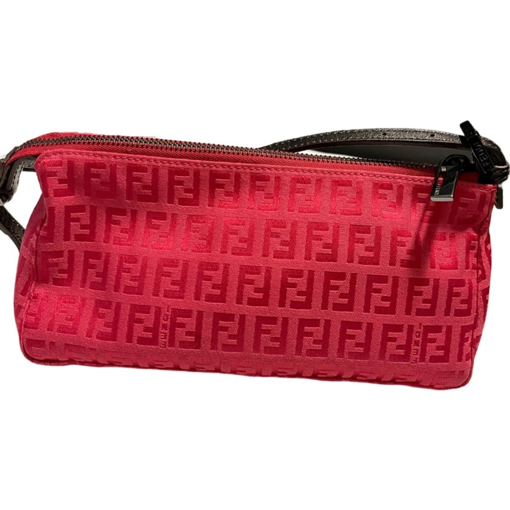 Fendi Vintage Red Zucchino Logo Pochette